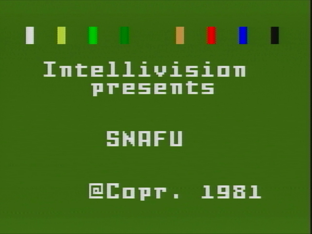 Title Screen of Snafu for Intellivision